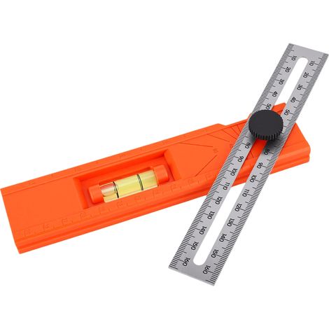 Règle de marquage ajustable avec pince, outil rapporteur multi-angles pour tracé, échelle double, bois (1/5)