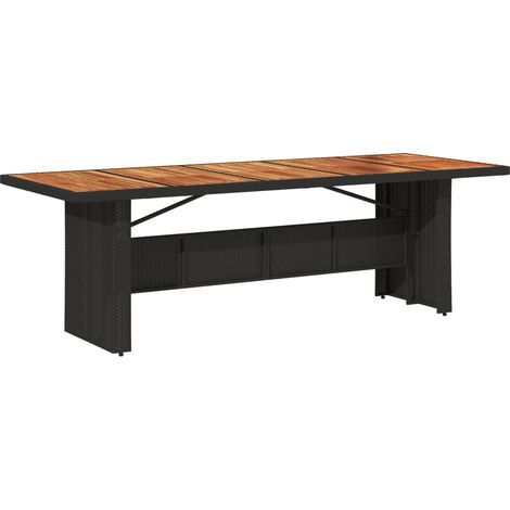Maison Exclusive - Gartentisch mit Holzplatte Schwarz 240x90x75 c