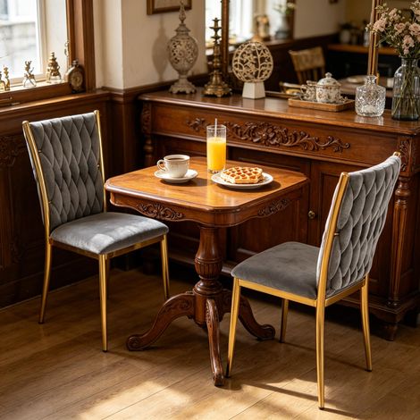 Ergonomischer Bürostuhl für zu Hause – Elegante Küchen- und Esszimmerstühle mit hohem Rücken, ideal für das Wohnzimmer – Set aus 2 Stühlen