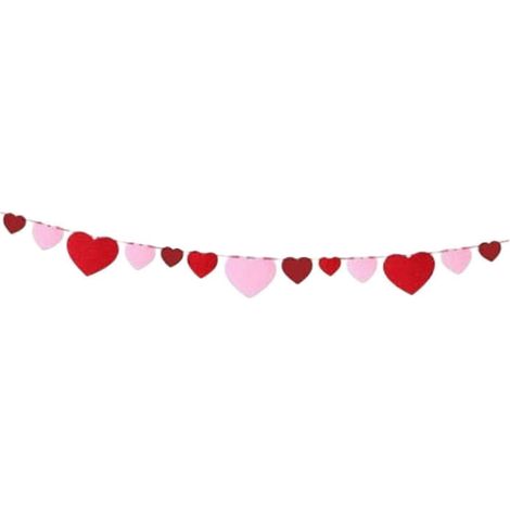 Décoration de la Saint-Valentin, guirlande de cœurs suspendue, guirlande en feutrine, guirlande de cœurs pour la Saint-Valentin, bannière pour mariage-Style A