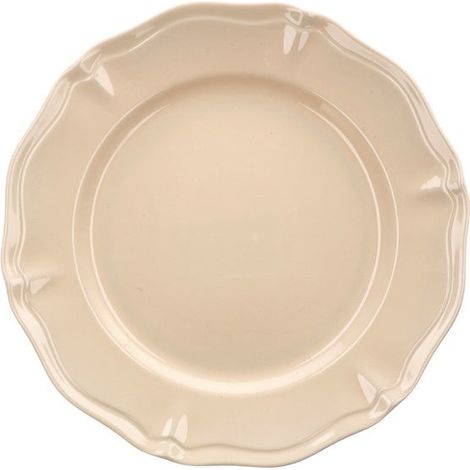Regalo Italiano Piatto Fondo Siria in Melamina D 22,5 Cm Beige