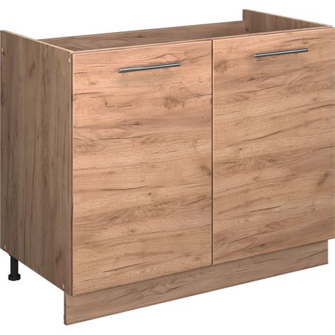 Spülenunterschrank Fame-Line, Goldkraft Eiche/Goldkraft Eiche, 100 cm, AP Eiche, Vicco (1/5)