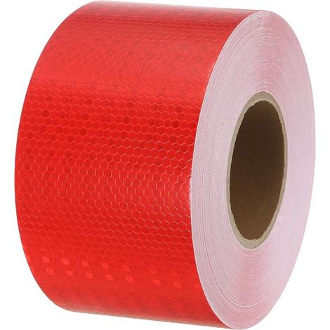 Ruban réfléchissant - Ruban de réflexion - PVC - Adhésif - Bande de reflecteur adhésive - Étanche - Bandes réfléchissantes - Bande d'avertissement - Convient pour véhicules, escaliers, échelles, pente (1/5)