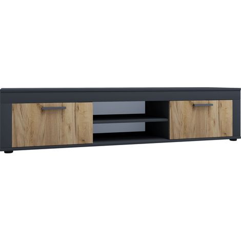 Madera TV Lowboard Muebles Fernseh Usilo XL 37x160x45 - VCM