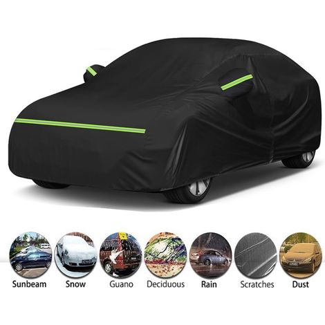 Housse de voiture imperméable pour SUV, protection extérieure en tissu Oxford anti-UV, anti-poussière et imperméable, idéale pour le remisage hivernal en extérieur. Dimensions : 510 x 190 x 145 cm, no