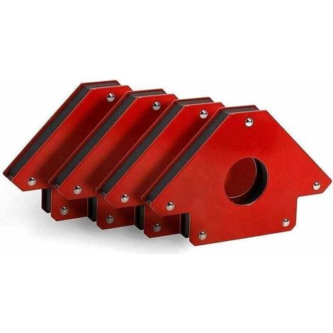 UlisemAimants de soudage - Angle de soudage magnétique - Équerre de montage pour soudures à 45°, 90° et 135° - Support magnétique - Aide à la soudure et au marquage. RTGPT (4 pièces)