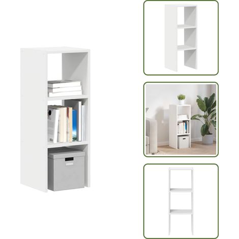 vidaXL Bibliothèque empilable blanc 30x30x80 cm bois d'ingénierie (1/5)