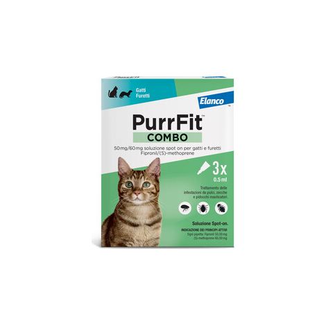 PURRFIT COMBO GATTO SPOT ON 3 PIPETTE
