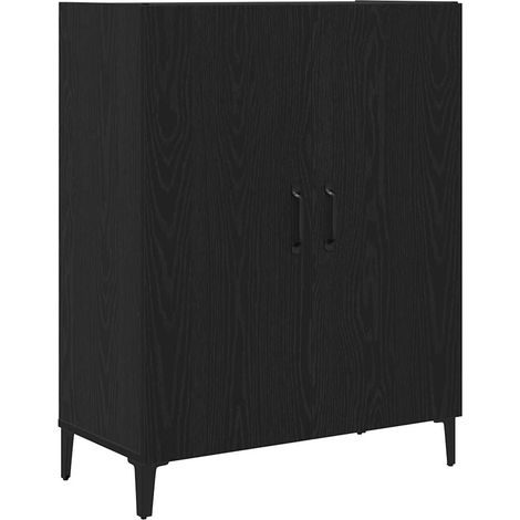 Buffet,Bahut,Meuble de Rangement chêne noir 69,5x34x90 cm bois d'ingénierie CFW46984 (1/5)