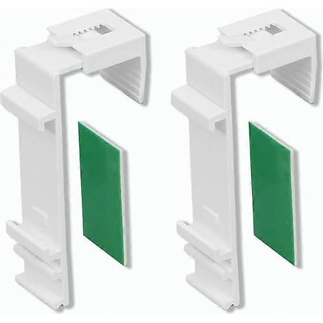 Support de fixation long pour stores enrouleurs Duo/Double/S avec rail de support de tissu séparé - avec coussinet adhésif - Sans perçage - 1 paire, 2 pièces - Réglable (1/5)
