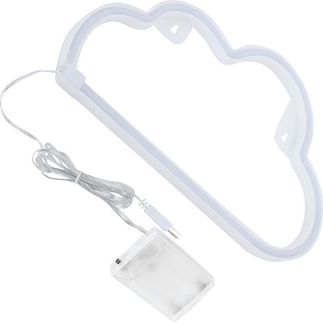 Enseigne lumineuse LED néon en forme de nuage, lampe pour bar à domicile, fêtes, Noël, mariage, lumière colorée (1/5)