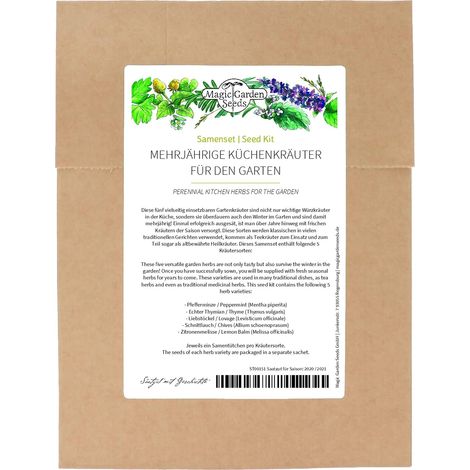 Herbes vivaces pour le jardin - kit de graines avec 5 plantes vivaces (1/5)