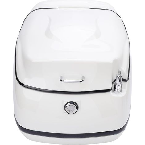 Boîte à Queue du Coffre de 8L Capacité Résistante à L'eau avec Serrure de sécurité, en Matériau ABS pour Motos Scooters de Vélos électriques (Coussin noir) (1/5)