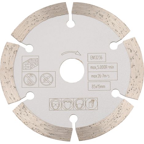 85 mm x 15 mm Diamant-Kreissägeblatt für Holzbearbeitung, geeignet für Kreissägeblätter. (1/5)