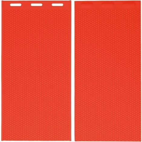 2 pièces 5.4mm Silicone cire d'abeille moule cire d'abeille fond de teint presse moule apiculture fournitures 44x28cm rouge (1/4)