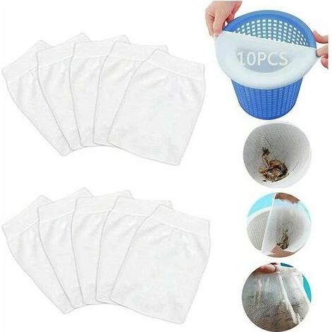 Chaussettes de skimmer SMHHQ, préfiltre de skimmer, préfiltre de piscine, chaussettes de skimmer, chaussettes pour skimmer de piscine, skimmer de piscine (paquet de 10) DOPA (1/5)