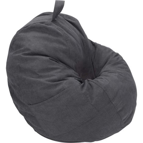 Bean Bag Chair Sofa Cover 80x90cm Lazy Bean Bag Storage Chair Cover Unfilled Bean Bag Adult and Child Chair Cover solid Bean Bag Cover (Gray) (1/5)