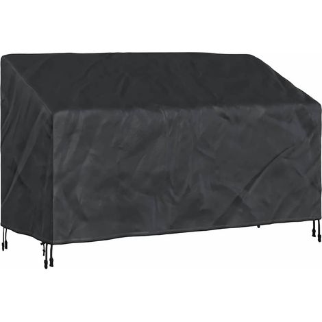 Housse de banc de jardin Noir 165 x 70 x 65 / 94 cm Tissu 420D CFW22679 (1/4)
