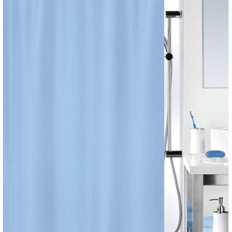 Rideau de Douche Polyester 180x200cm Bleu Ciel (1/3)