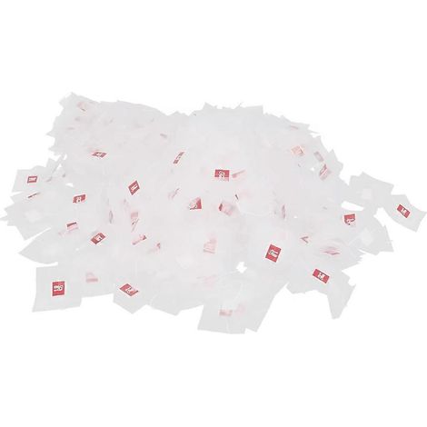 Lot de 500 sachets de thé pyramidaux de 5,8 x 7 cm, en nylon transparent, vides et munis d'une étiquette à ficelle. (1/5)
