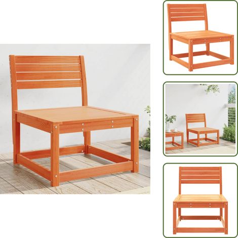 The Living Store Canapé de jardin cire marron bois de pin massif - Canapé De Jardin - Canapé Extérieur - Mobilier De Jardin - Meubles De Jardin - Chaise Longue (1/5)