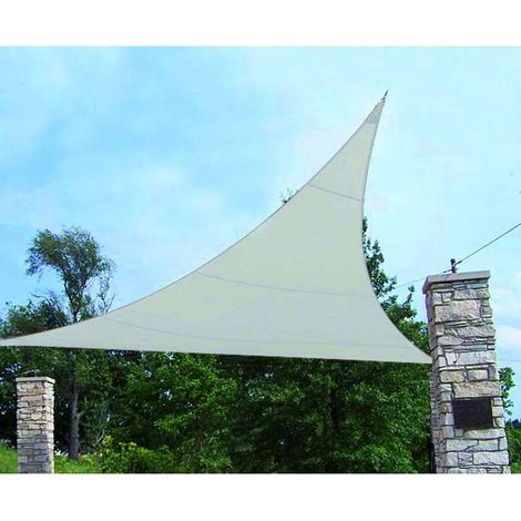 Vela Ombreggiante Triangolare - Ecrù - 4x4x4 m (1/3)