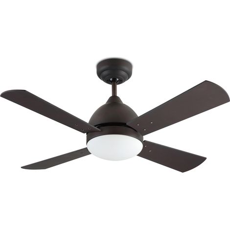 Forlight Borneo - Ventilador de Techo con Luz E27 Silencioso con Motor DC. 3 Velocidades. Programable con Temporizador y Función Giro Inverso para Invierno. Palas Reversibles. Color Marrón Rústico (1/5)