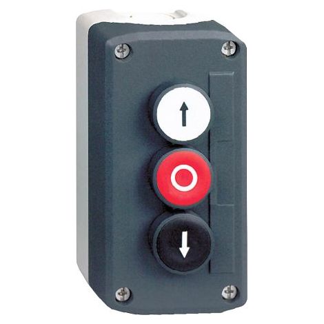 Station commande 3 boutons poussoirs Ø22 gris IP66 - XALD324E