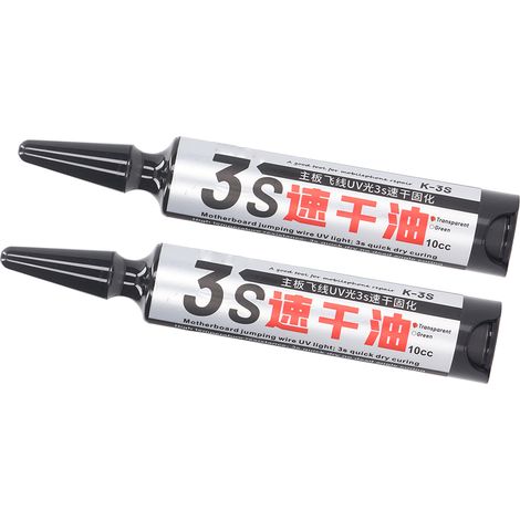 2 tubes d'encre de masque de soudure à séchage rapide et polymérisation UV pour la réparation de circuits imprimés et de BGA. (1/5)