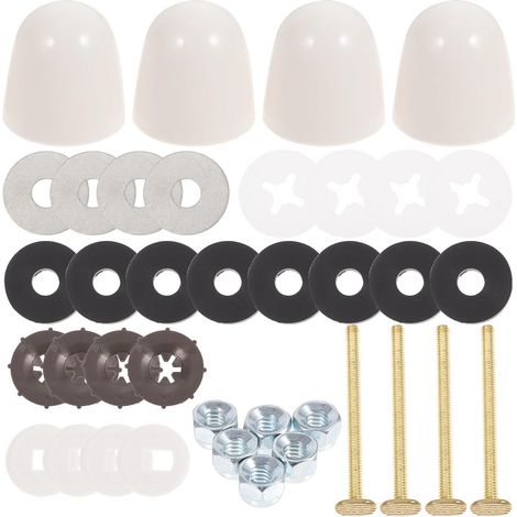 1ensemble Kit De Fixation Pour Toilettes De Vis Et Joint Inoxydable Compatible Majorité Des Modèles Installation Facile Et Sécurisée