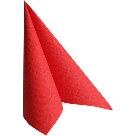 PAPSTAR, 50 tovaglioli Royal Collection 1/4 Piega 40 cm x 40 cm Rosso Casali, 84879 (1/3)