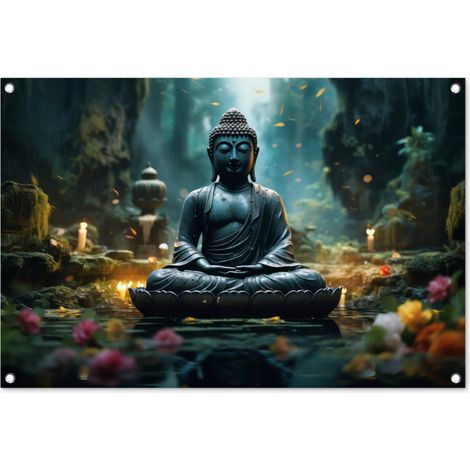 Balcony Privacy Banner Buddha - Image - Buddha - Zen - Art - Buddha 90x60 cm (1/5)
