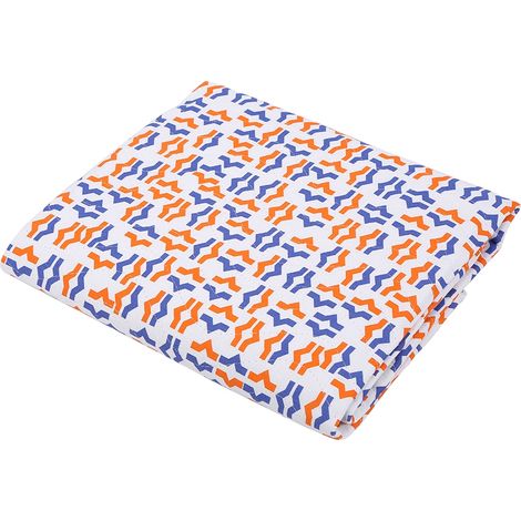 1 tapis d'allaitement lavable et réutilisable pour incontinence adulte, antidérapant (orange et bleu) (1/5)