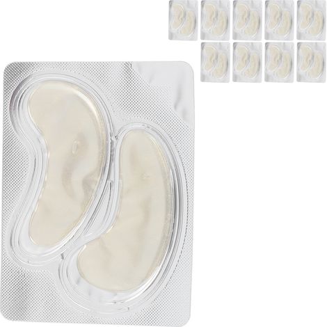 10 patchs anti-cernes collagène or, réduisent poches, rides et cernes sous les yeux, soin contour yeux. (1/5)