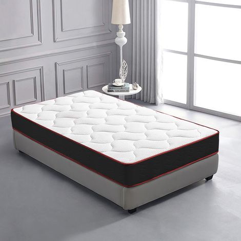 Bolli – Matelas mémoire de forme 90x190cm – Épaisseur 20cm – Fermeté modérée – 7 zones de soutien – Haute densité pour un sommeil réparateur