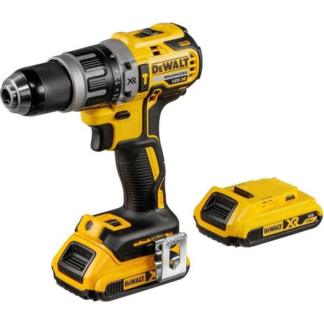 Dewalt DCD796D2-QW Trapano Avvitatore a Percussione Compatto XR 18V 2Ah Li-Ion con Motore Brushless - Con 2 Batterie