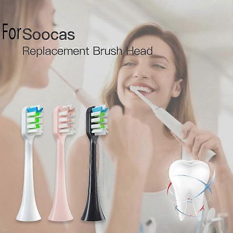 Lot de 8 têtes de brosse à dents de rechange roses pour brosses à dents électriques V1X3/X3U X1/X3/X5 - FFY (1/4)