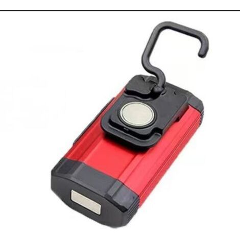 Powerful Rechargeable Work Light, LED Portable Work Light Workshop Lamp with Magnetic Base, Torch with IPX6 Waterproof, 7 Modes Mechanic Lamp for Emergency, Garage and Camping (Hook) (1/4)