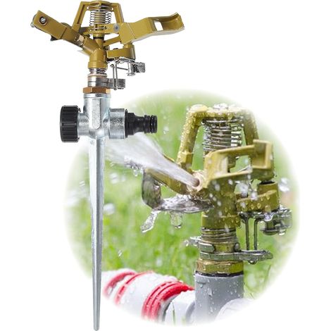 Garden Sprinklers, Automatic Lawn Sprinkler 360 Degree Rotary Sprinkler Water Sprayer Adjustable Lawn Sprinkler Irrigation Sprayer for Lawn Garden Plants Children Playing (1/5)