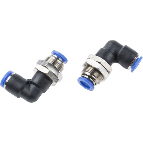 Adaptateur de traversée de cloison RS PRO vers Enfichable, 8 mm Enfichable, 8 mm ( Prix pour Paquet de 10 )