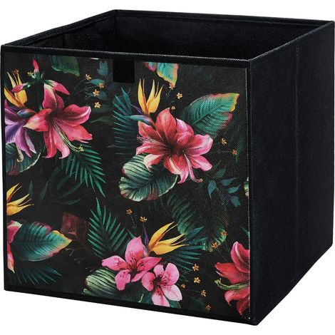 Boîte en carton Boîte textile 31x31x31 fleurs - flowers 31x31x31