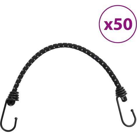 Gummiseile Reflektierend mit Haken 50 Stk. 38 cm