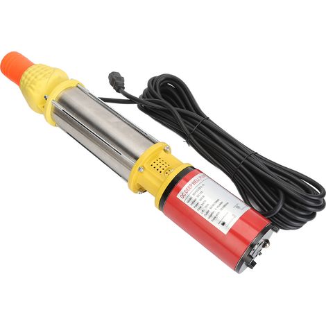 Pompe solaire submersible pour puits profonds, 12 V CC, 250 W, vis en acier inoxydable, pour l'irrigation agricole, de jardin et domestique, hauteur de refoulement de 13 mètres. (1/5)