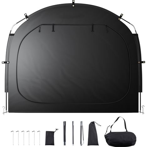 Mophorn Fahrradzelt für 5 Fahrräder, geräumige Fahrradgarage mit belüftetem Fenster, leicht zu montierendes Zelt mit robustem Fiberglas & Doppelreißverschlüssen, 224x247x198 cm