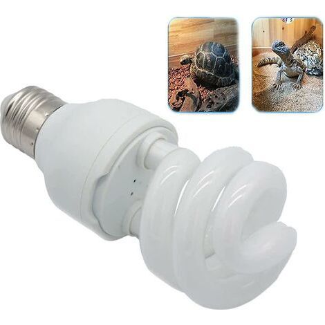 Lampe Uvb 10 0 - Tube Spiral E27 - Pour Terrarium Reptiles Desertiques Serpents Lézards Insectes - 1 Unité (1/5)
