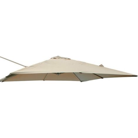 Toldo de repuesto para sombrilla de jardín cortavientos mod. Saturno 3x3 Beige agrisado