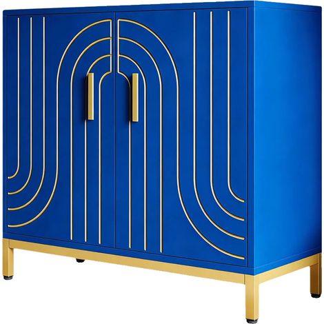 Buffet, Solutions de Rangement, Design Moderne, bleu (1/2)