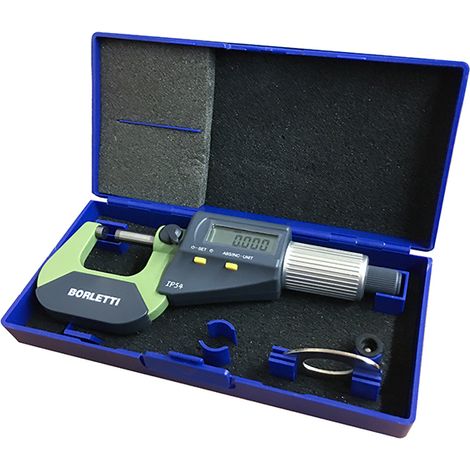 BORMDE1 - Micrometro Millesimale Elettronico Digitale Per Esterni - Campo Di Misura 0-25 Mm (1/4)