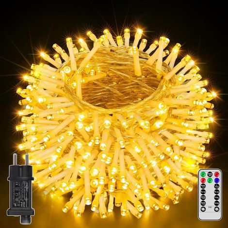 Guirlande Lumineuse 10m 100LED Intérieur Extérieur, IP44 Étanche, Lumière Chaude 2700K, Guirlande Décoration pour Noël, Jardin, Maison, Chambre, Mariages, Anniversaire, Blanc Chaud (1/5)
