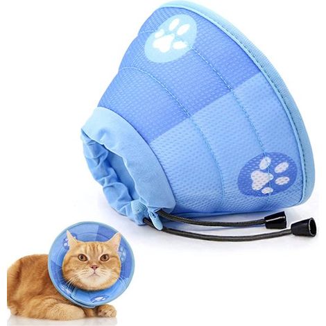 Katzenhalsband Katzenhalsband Schutzhalsband für Katzen Blau Faltbar (1/5)